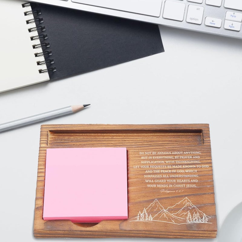 EFFJNSG Do Not Be Anxious Sticky Note Holder, Christian Desk Organizer for Religious Social Worker Therapist Counselor Educators Gift for Office Self-Stick Note Pad Holders EDP110 - Image 2